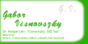 gabor visnovszky business card